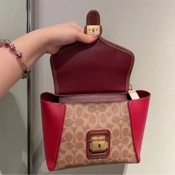 Coach Courier Carryall 23 In Colorblock Signature Canvas - Picture 4 of 6